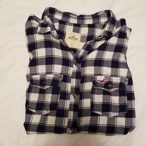 Thick navy flannel